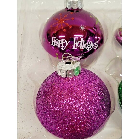 Radko Set 6 Christmas Tree Ornaments 2011 Hand Crafted Glass Celabration Decor - Picture 5 of 10